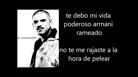 El Komander – Cuernito armani Lyrics .